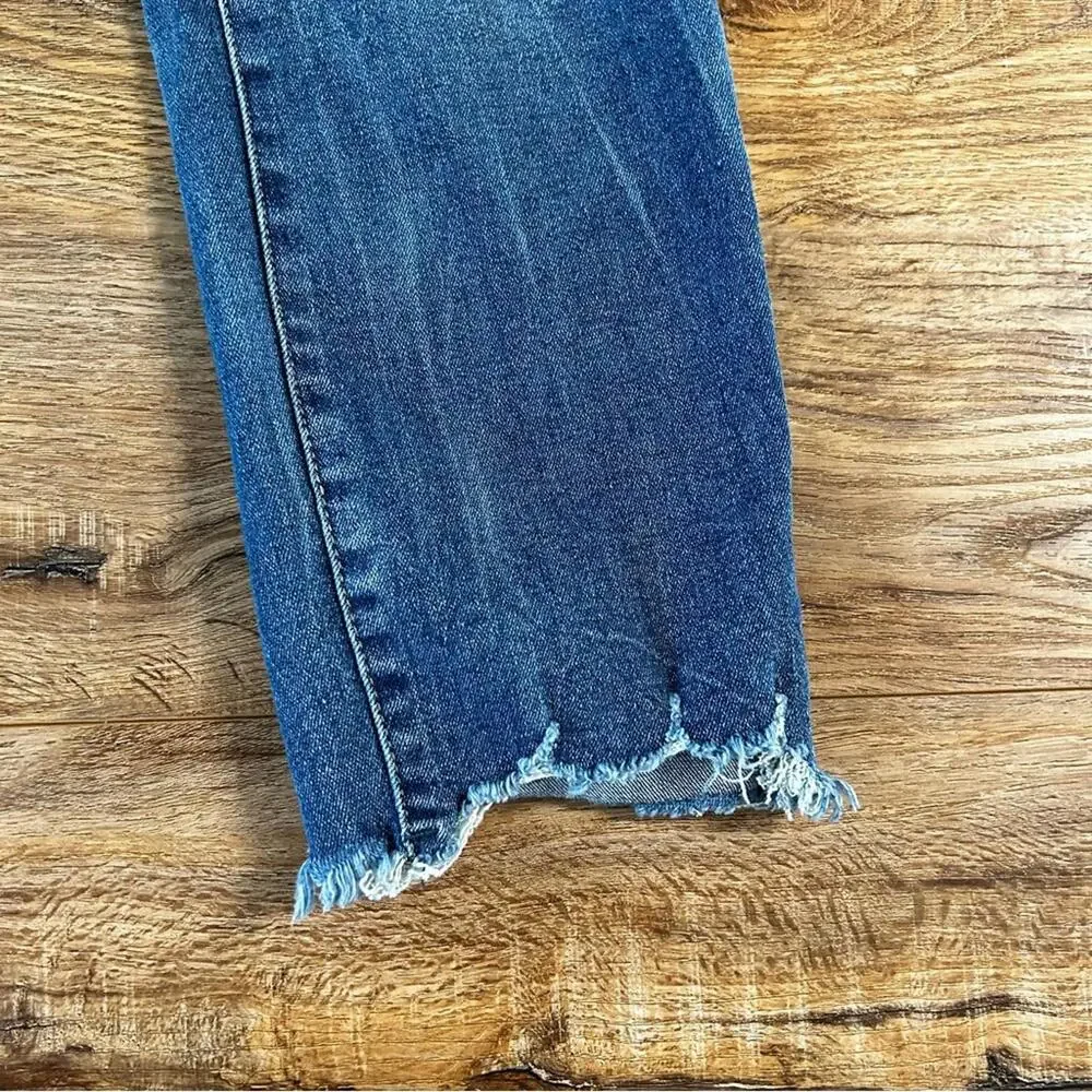 NICOLE MILLER High Rise Soho Slim Straight Cut off Jeans Washed Blue Sz 4 EUC - Picture 7 of 14